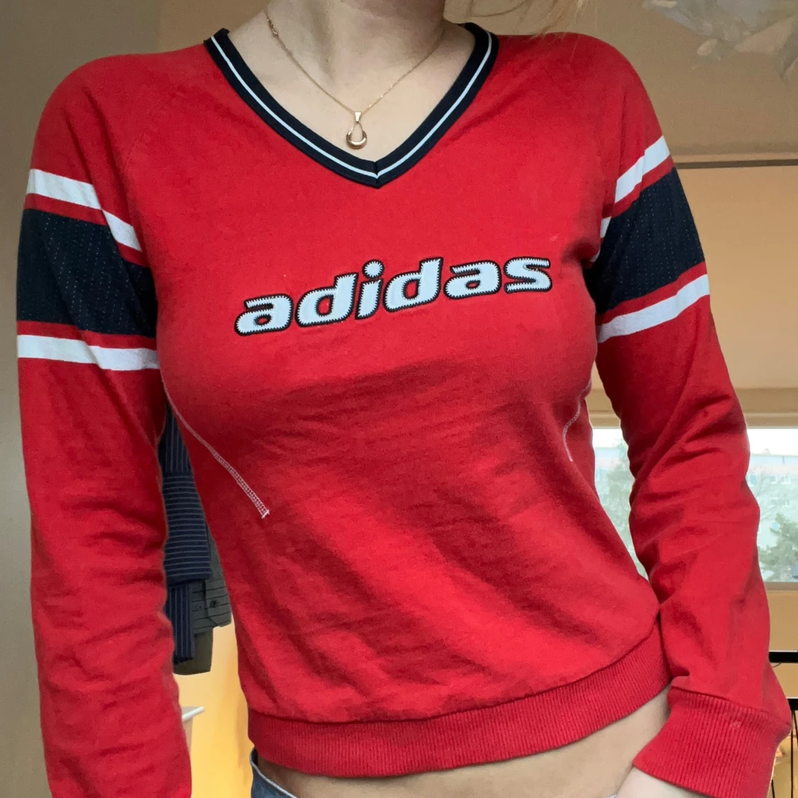 Röd långärmad tröja från Adidas - 3