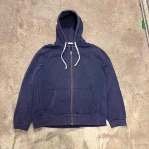 Vintage Ralph Lauren Kofta Hoodie Crewneck Old Money Grisch Boxy Cropped Huvtröja Tjocktröja - Bra skick