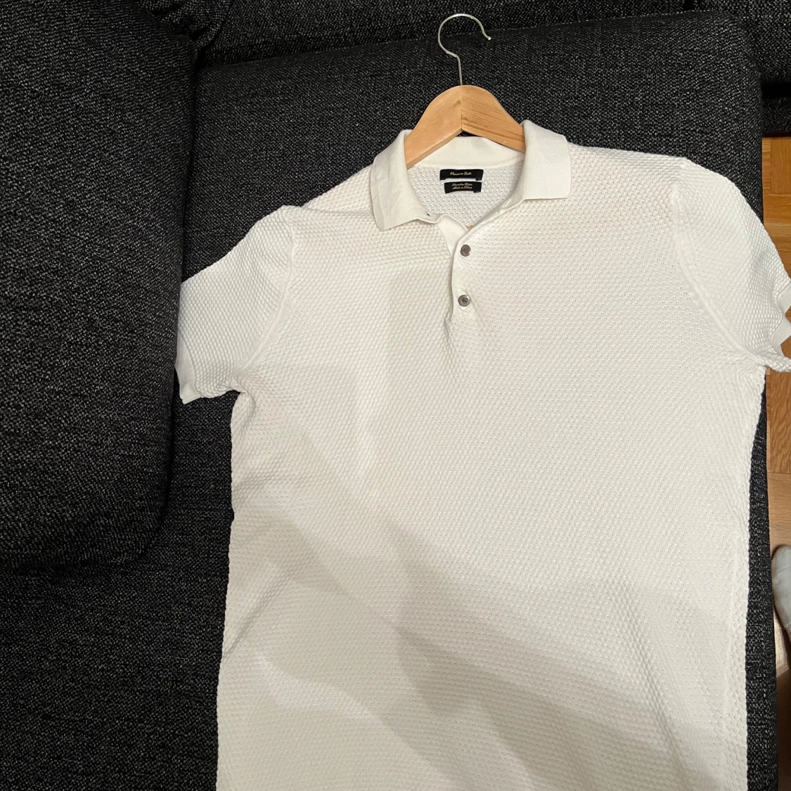 Vit pikétröja från Massimo Dutti - 3