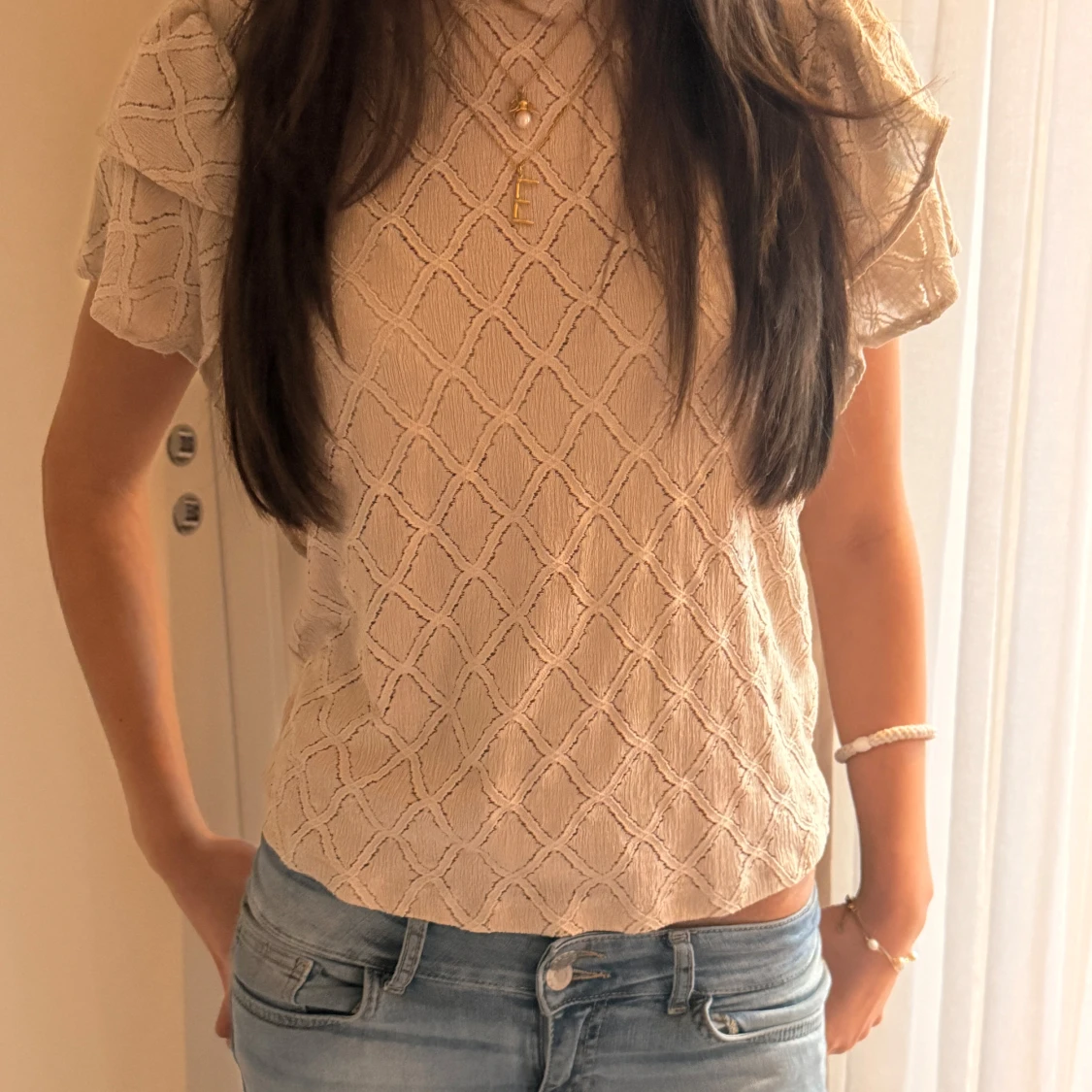 Beige top/t shirt - 1