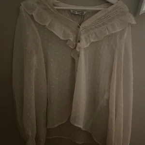 Blus - Fin blus från ZARA. Köptes för ca 350kr och den är slutsåld!! Säljer pga har en liknande! 🩷🩷 Skirv för bättre bilder, mått, bilder på och fler detaljer. Den är i storlek M men skulle säga att den passar S/M! 