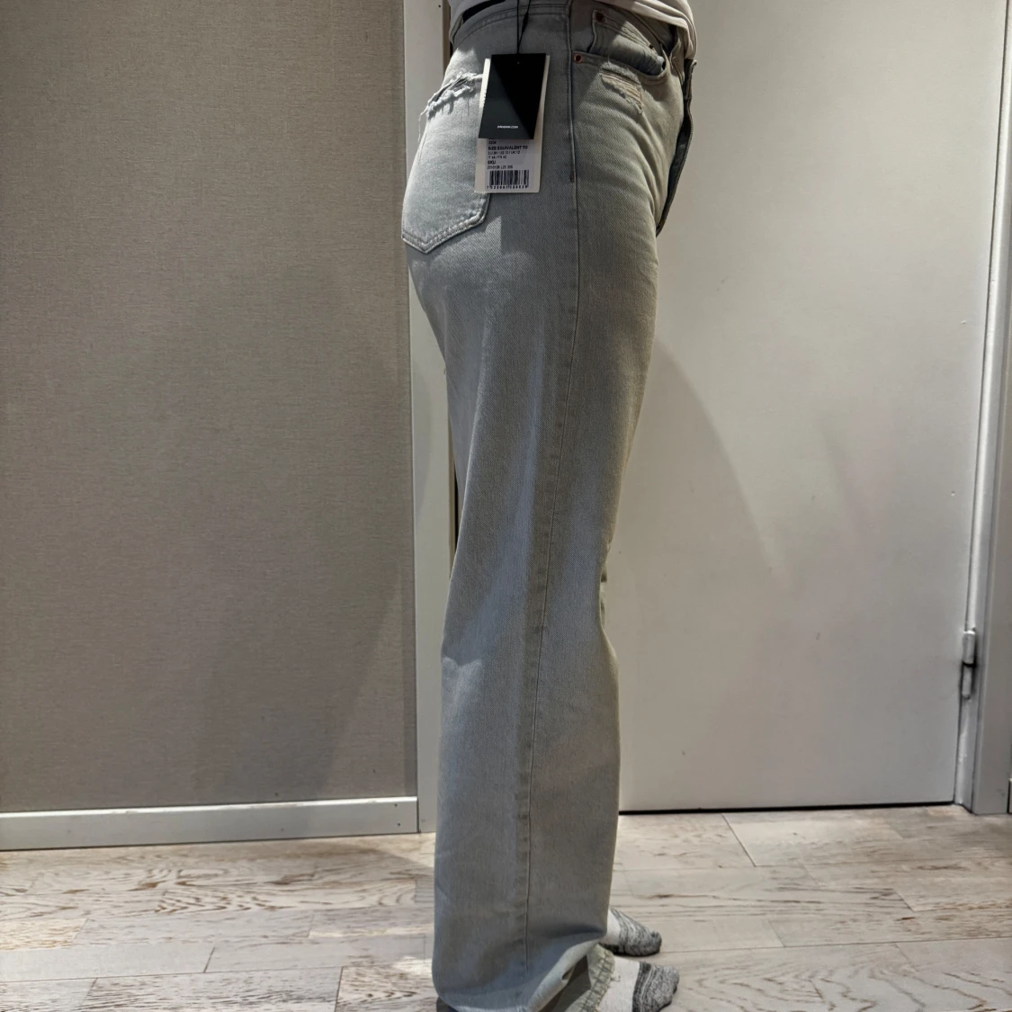 De. Denim highwaist ljusblåa - 90