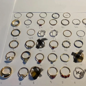 RINGAR - Säljer massa av mina ringar, de är antingen för stora eller för små.  Säljer för 5, 10 eller 20kr beroendes på vilken.  Från HM, Kappahl, Ur & Penn, blandade märken helt enkelt.  