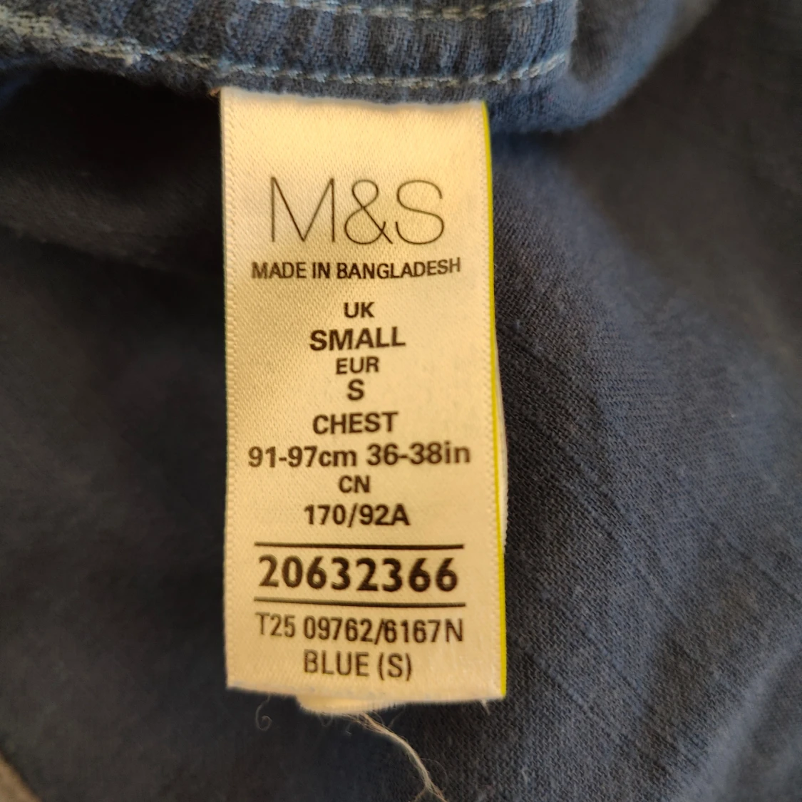 M&S blå skjorta, storlek S - 91