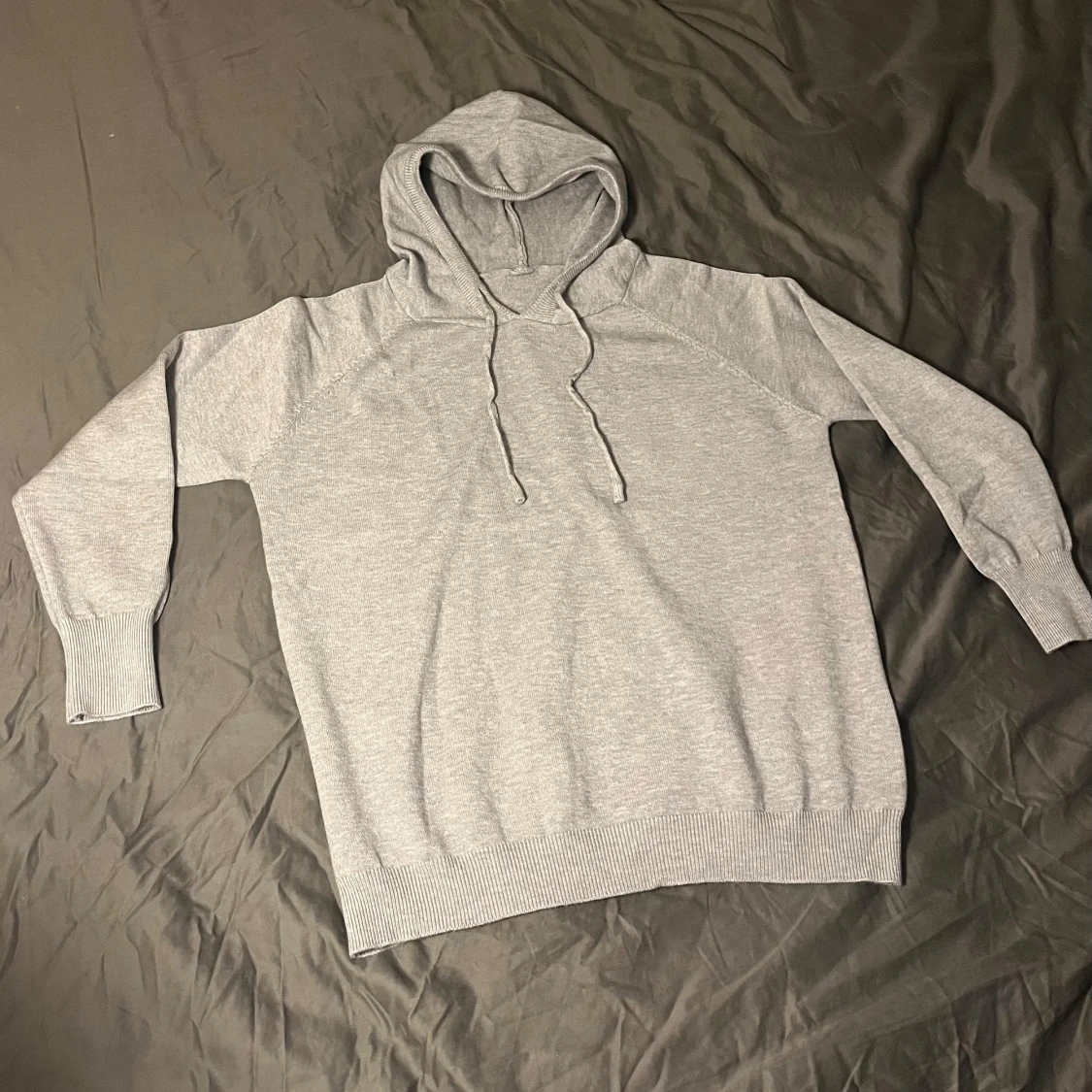 Grå Merinoulls hoodie  - 1