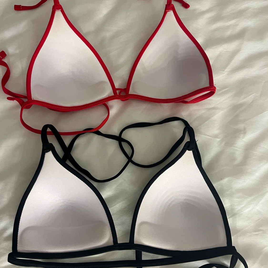 Röd och svart push up bikini - 1