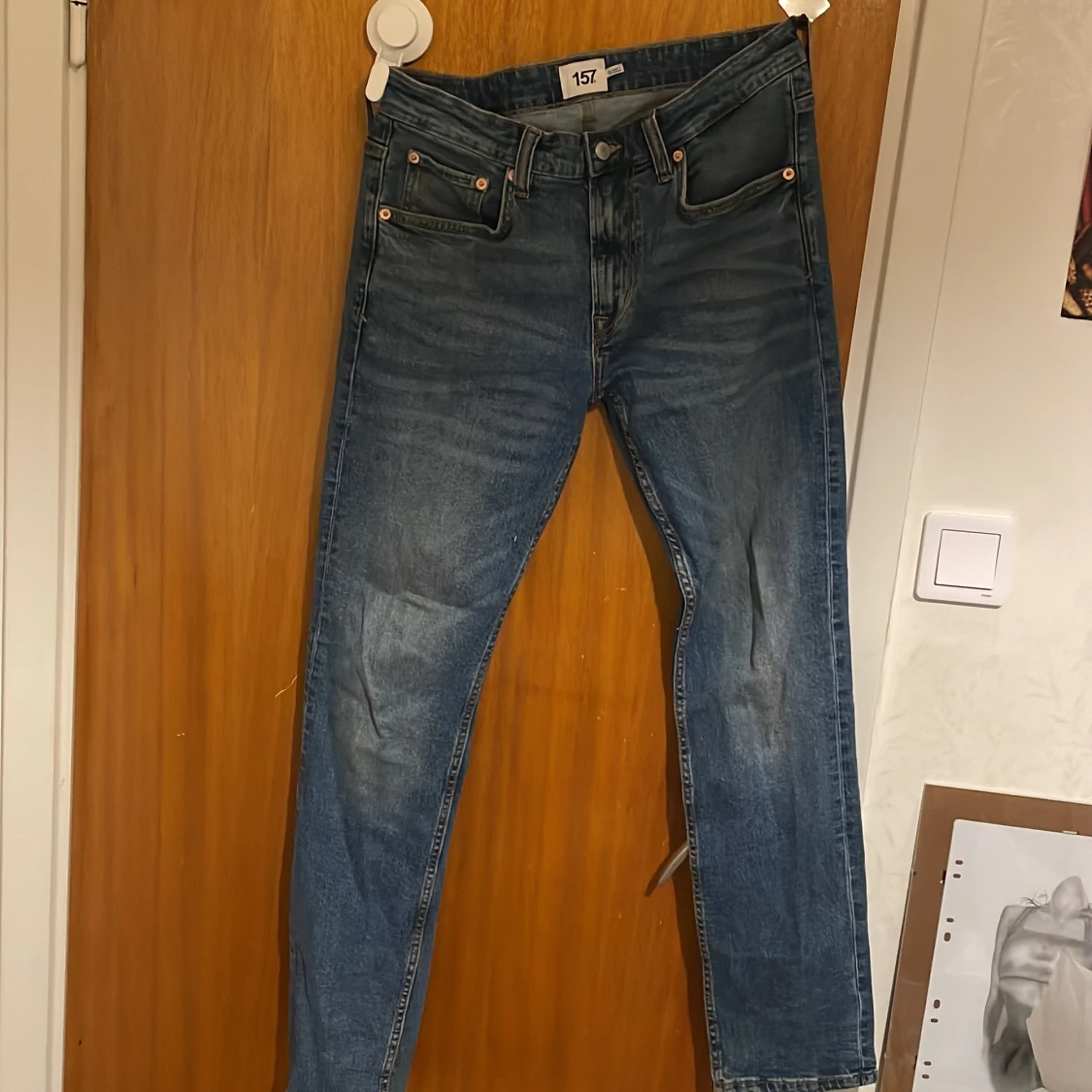 Blå jeansbyxor från 157 - 1