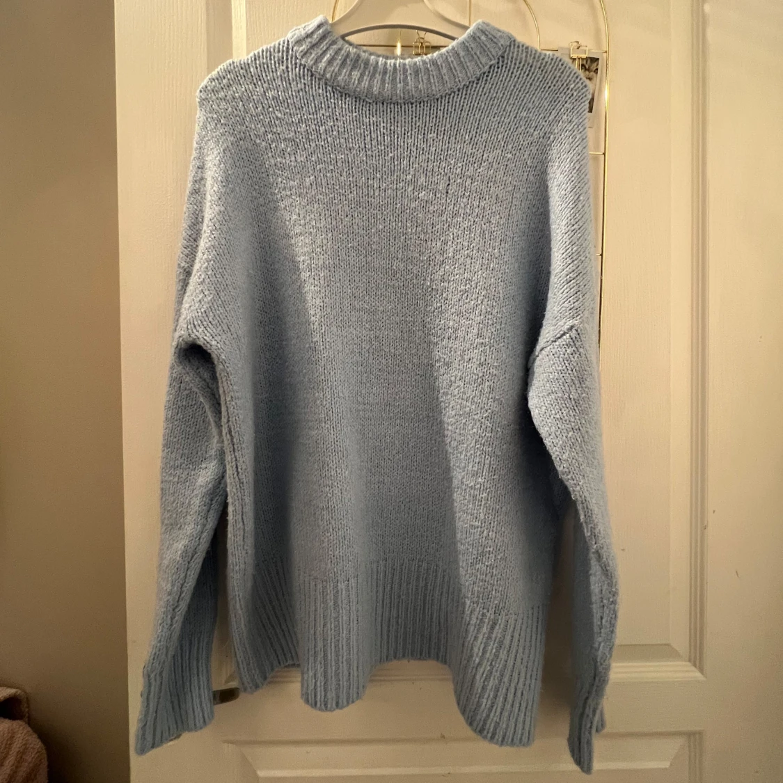 Blå stickad tröja från lager157