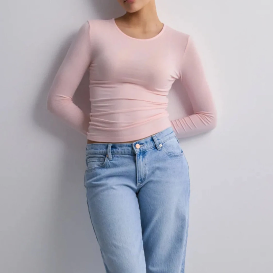 Ljusrosa långärmad topp - 1