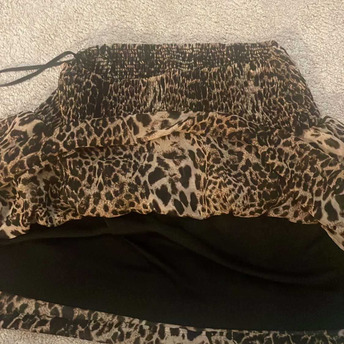 Leopardmönstrad kjol från Pieces - 2