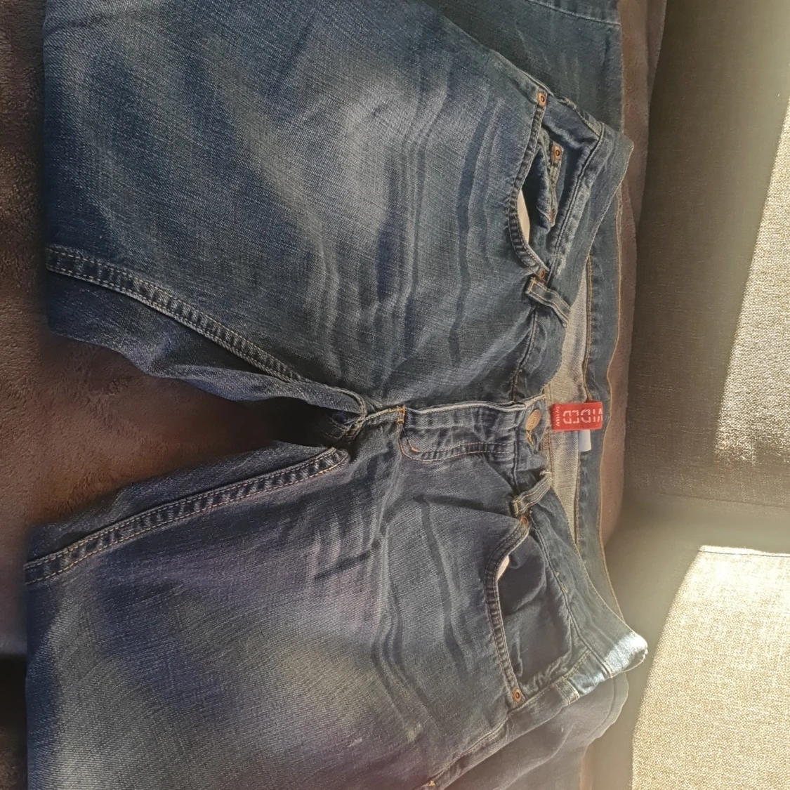 Blå jeansbyxor - 92