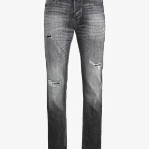 Grå slitna jeans - Säljer ett par grå jeans med coola slitningar på låren och knäna. De har en straight passform och är perfekta för en avslappnad stil. Jeansen är i bra skick och passar till både vardag och fest. Endast testat en gång. Säljer då dom är för stora för mig. Hör av er vid fler bilder eller funderingar 😊