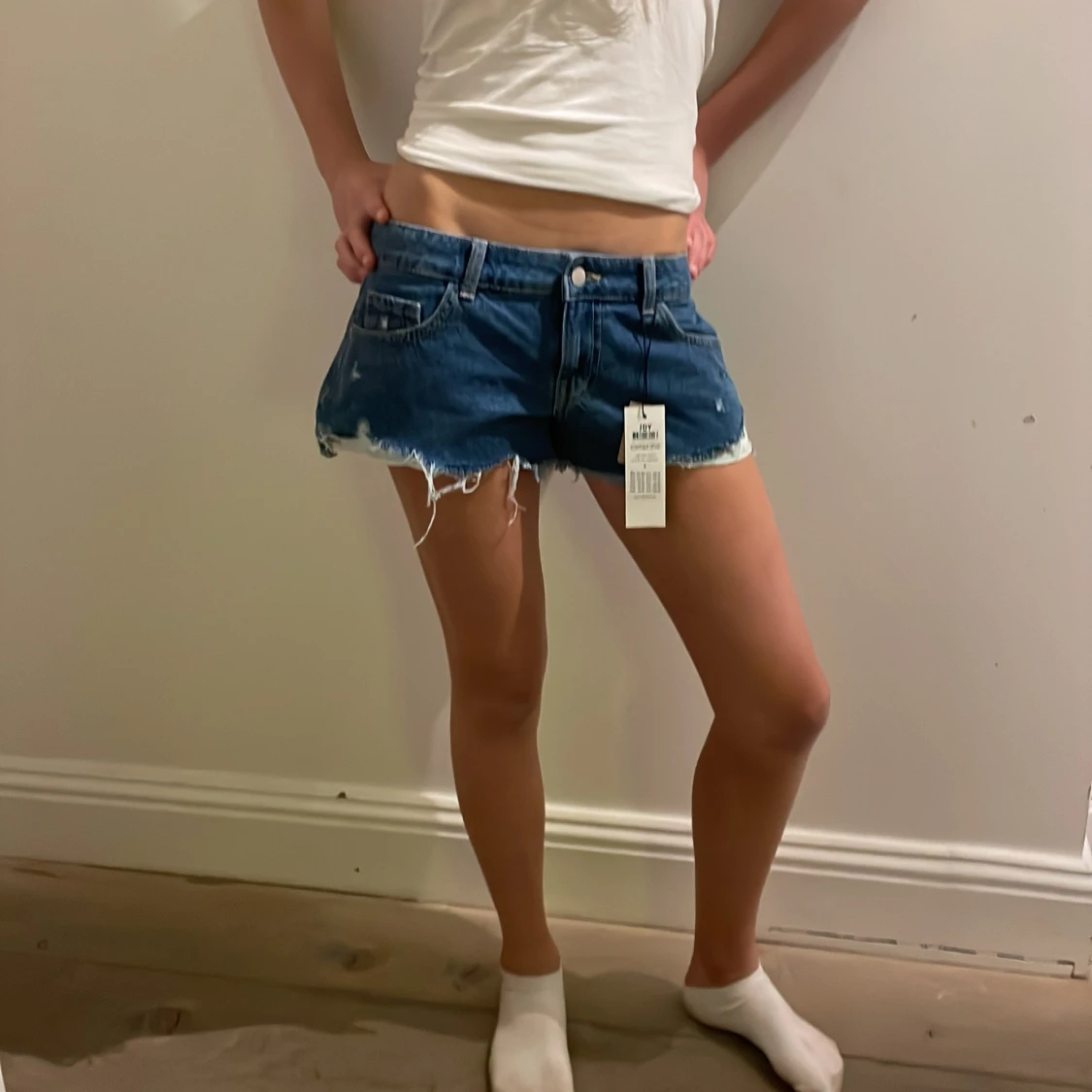 Blå jeansshorts