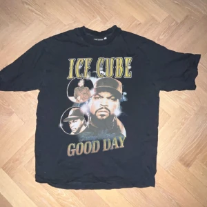 Ice Cube t-shirt från Junkyard - Cool svart t-shirt med Ice Cube-motiv och texten 'Today Was A Good Day' i guld vilket är ett citat från Ice-Cube i hans låt vid samma namn. Perfekt för fans av hiphop och streetwear. T-shirten har en klassisk passform och korta ärmar.