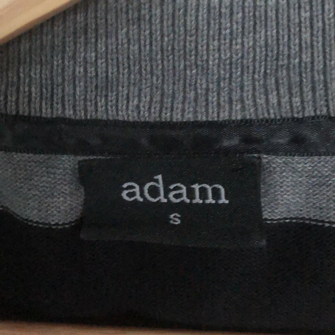 Grå och svart randig kofta från Adam - 2