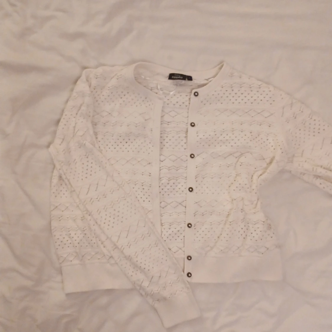 Vit stickad kofta från Zara