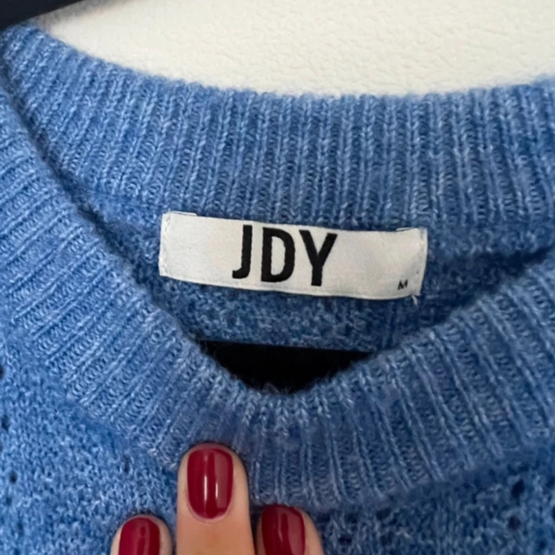 Blå stickad tröja från JDY - 1