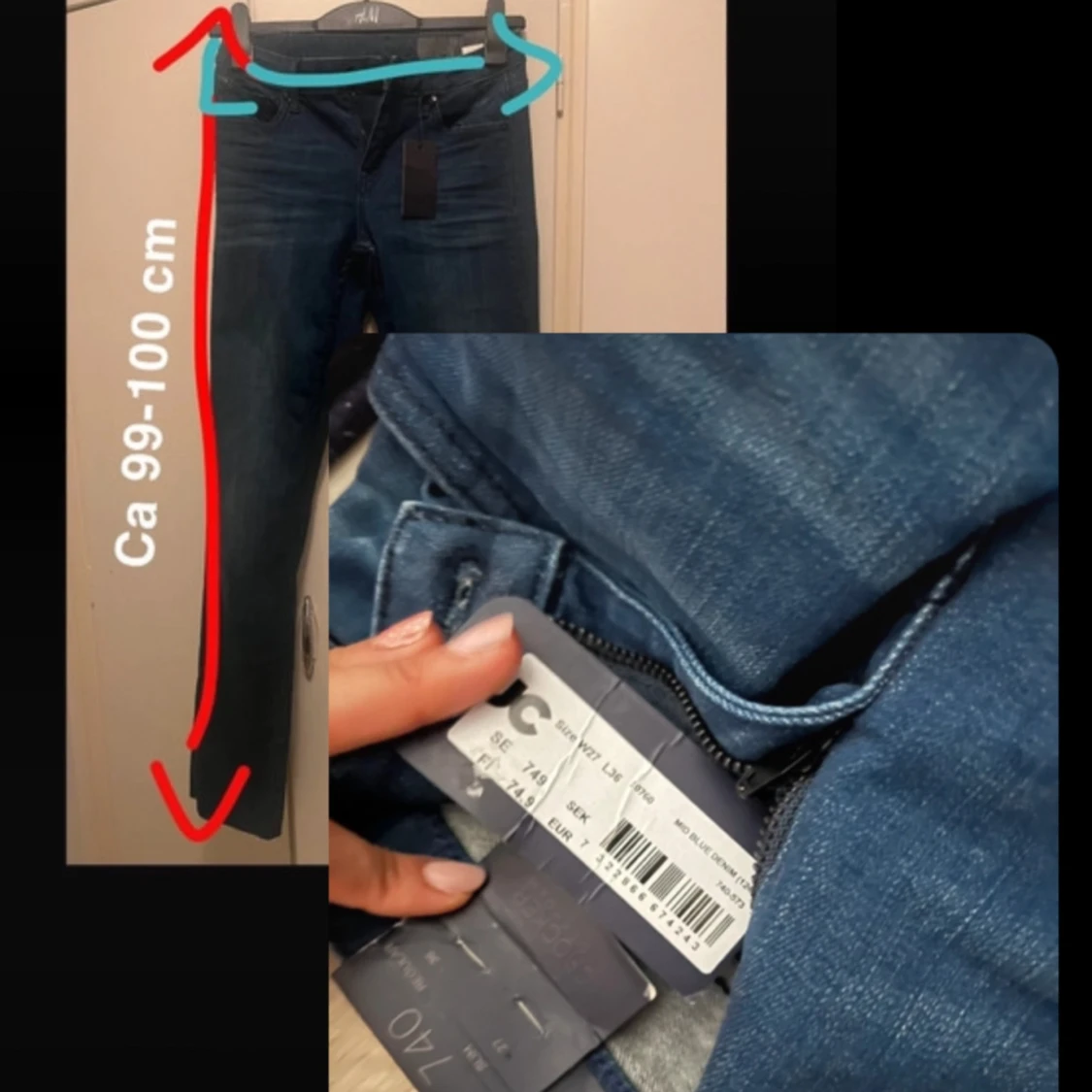 Lågmidjade  jeans från CJ, oanvända, prislappen kvar! - 92