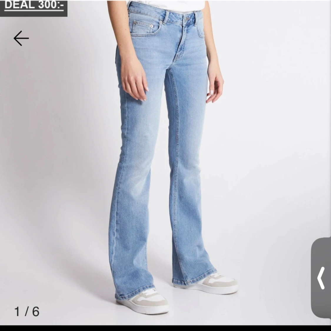 Ljusblå bootcut jeans - 92
