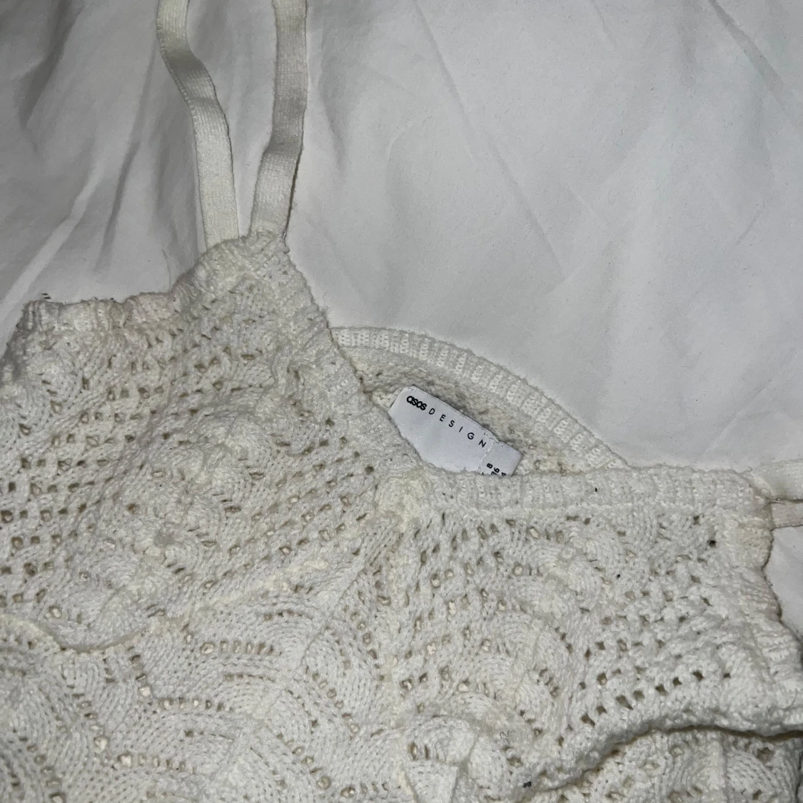 Vit stickad linnetopp från ASOS - 90