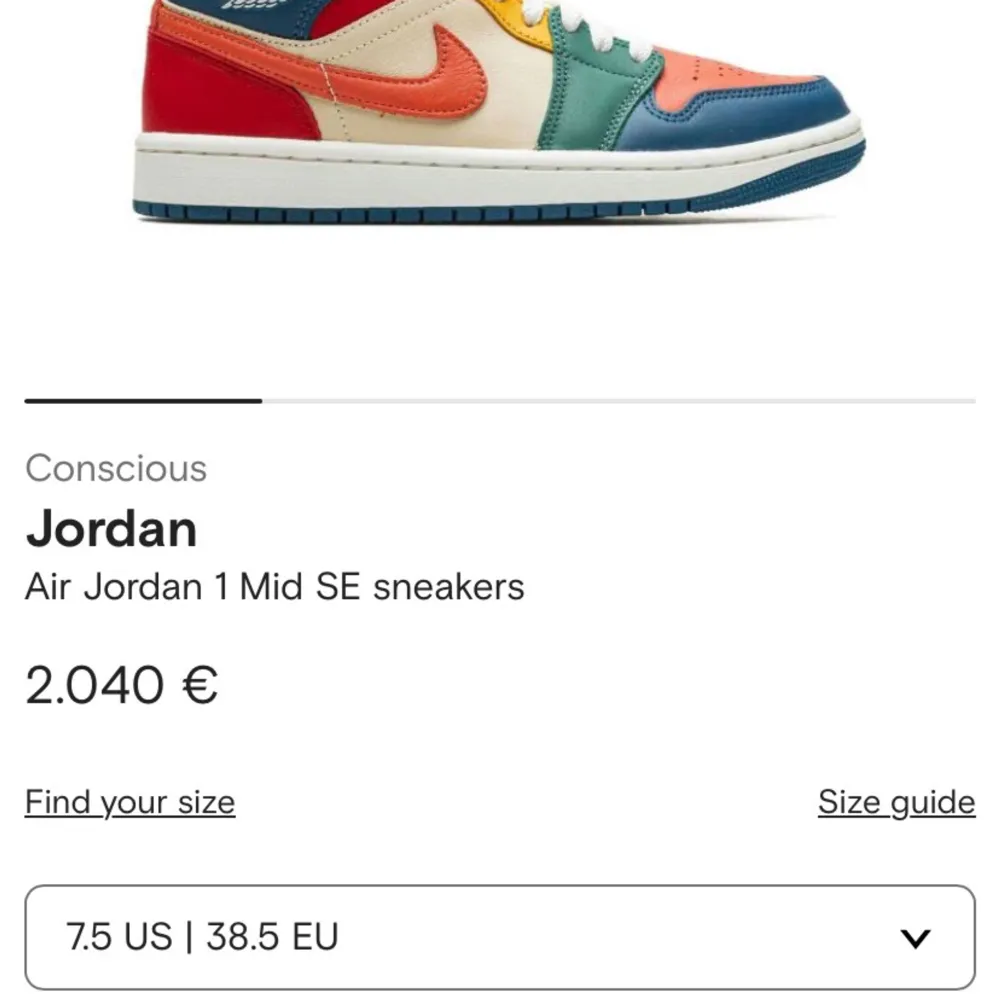 Säljer par använda Jordan 1s. Köpta inne på Nike i Köpenhamn. Box tillkommer och självklart äkta!🤙 Skriv gärna vid intresse eller frågor!. Skor.