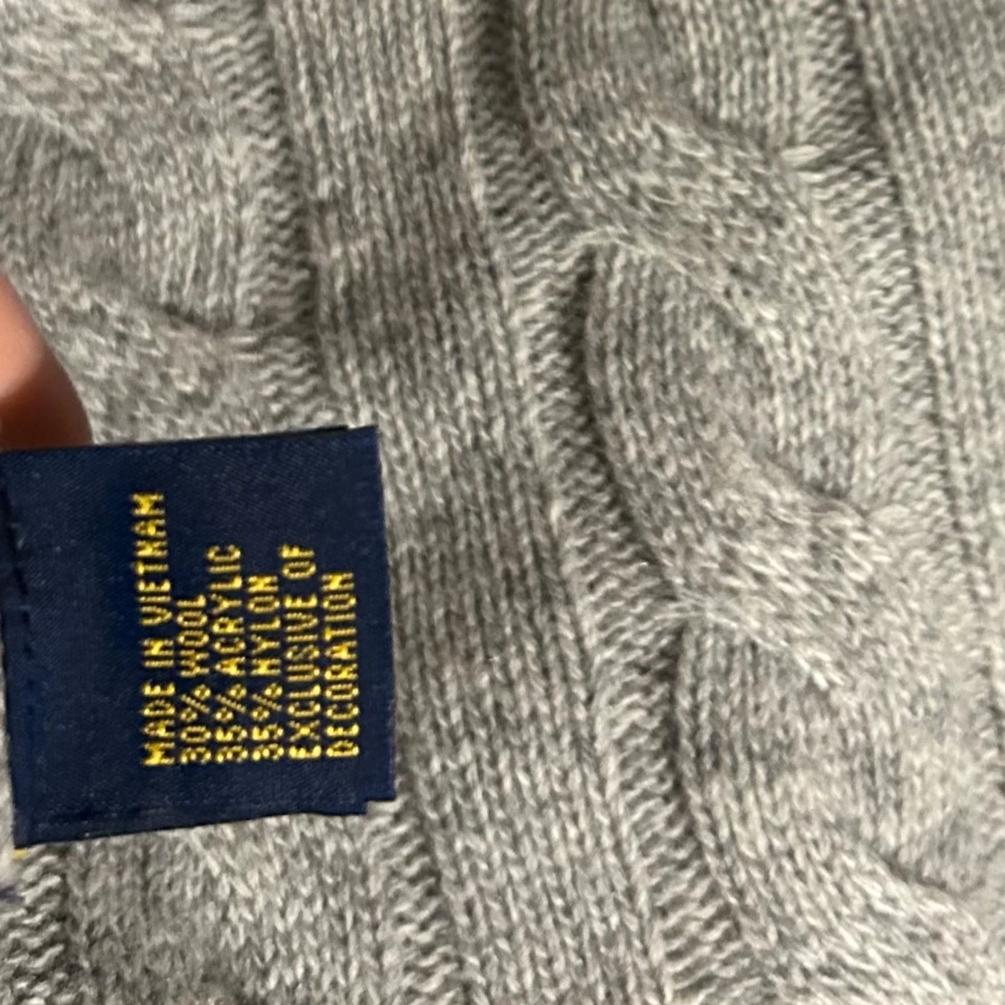 Grå stickad tröja från Polo Ralph Lauren - 3