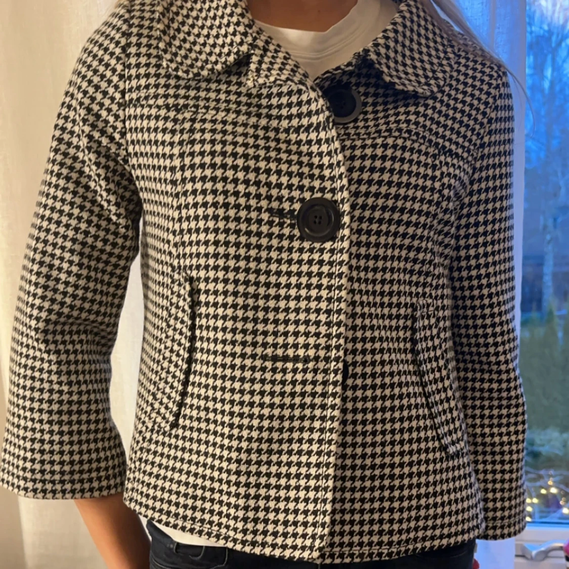 Svartvit rutig kappa - 3