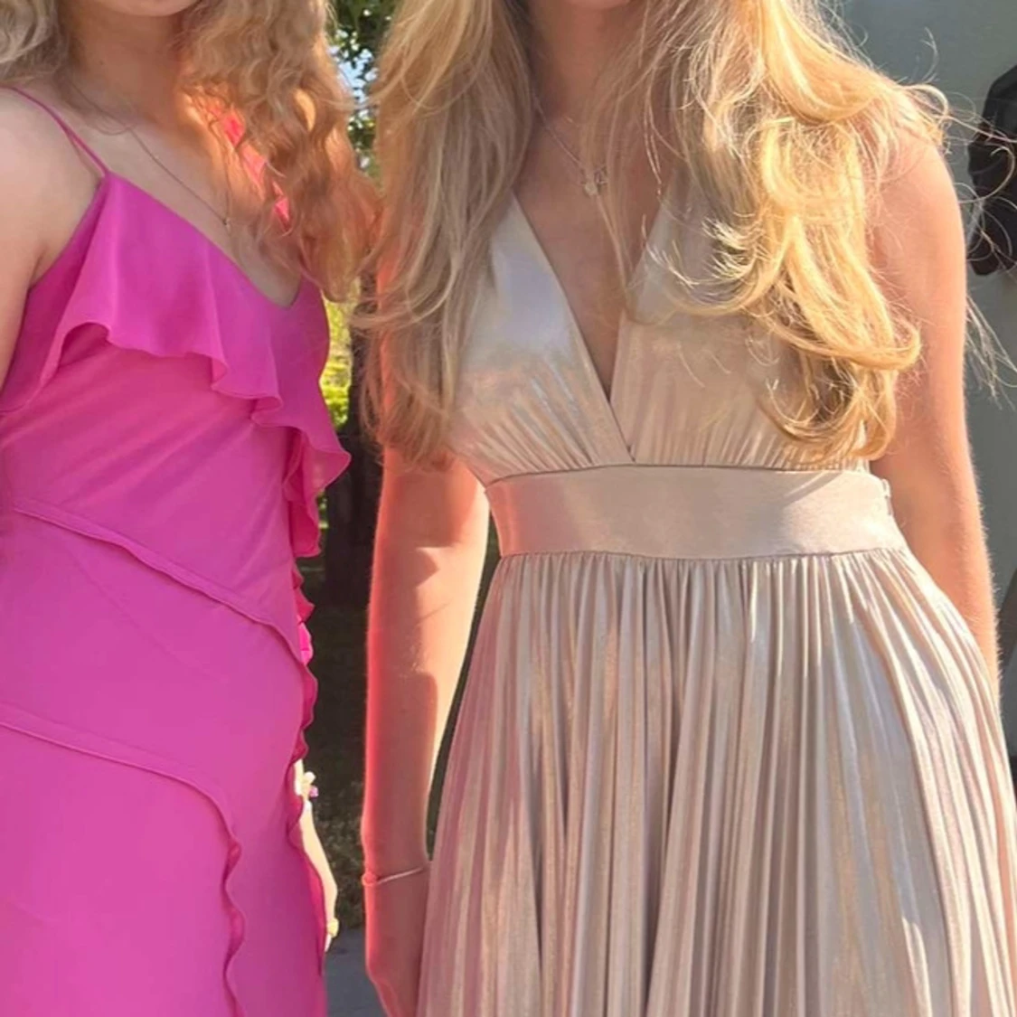 Champagnefärgad långklänning - 2