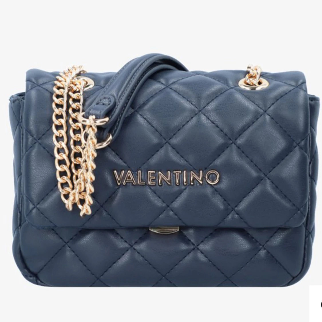 Blå quiltad axelväska från Valentino