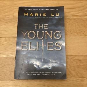The Young Elites - En spännande bok av Marie Lu, 'The Young Elites' på engelska, som handlar om överlevare med mystiska krafter i en värld där de jagas av Inquisition Axis. En berättelse om makt, hemligheter och överlevnad.