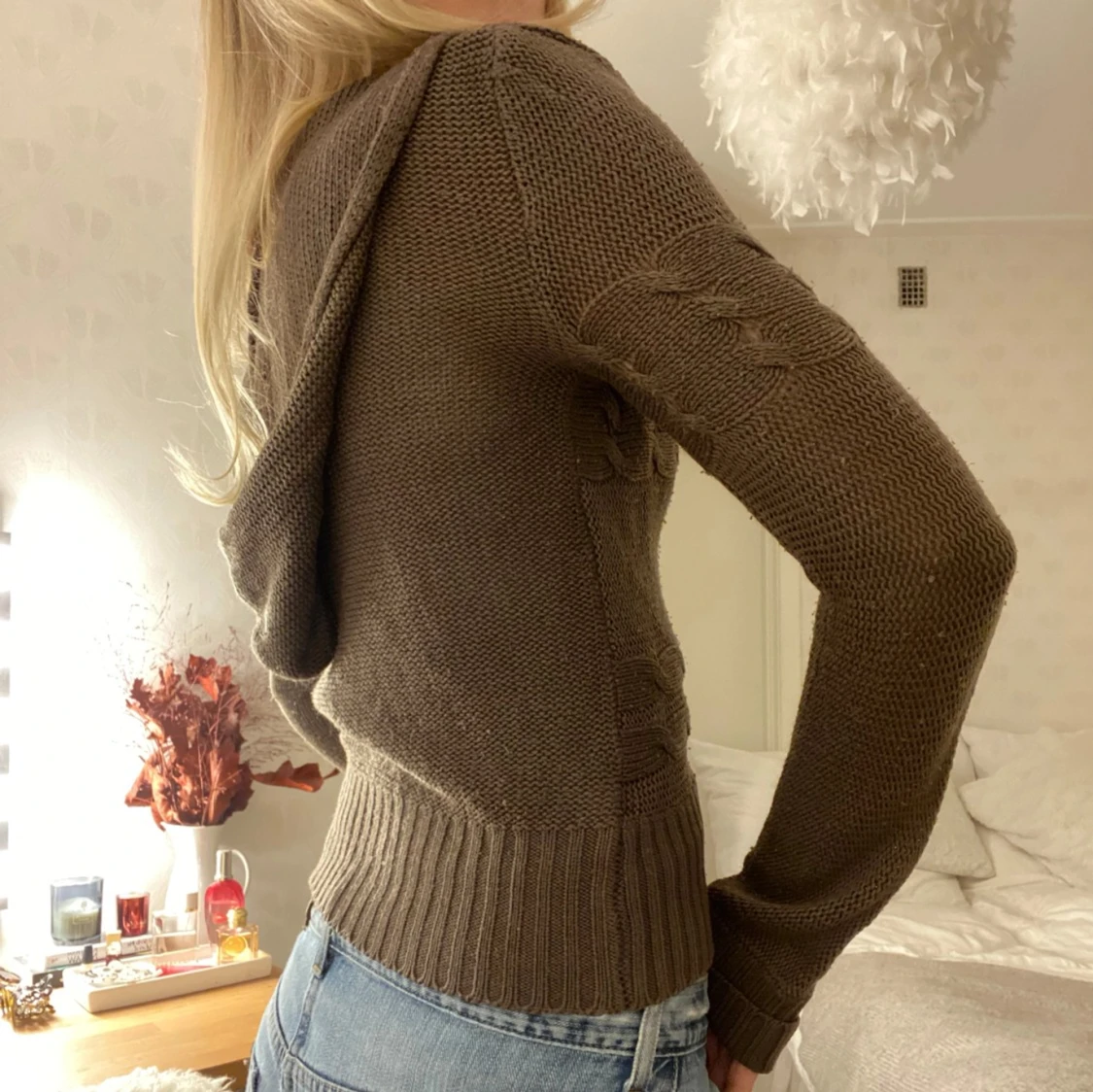 Stickad kofta / hoodie - 1