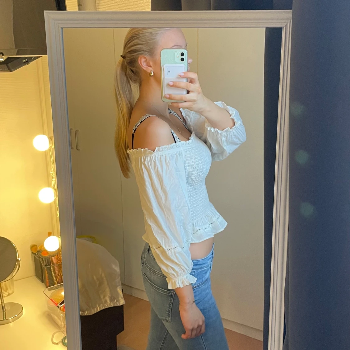 Vit offshoulder blus - 2