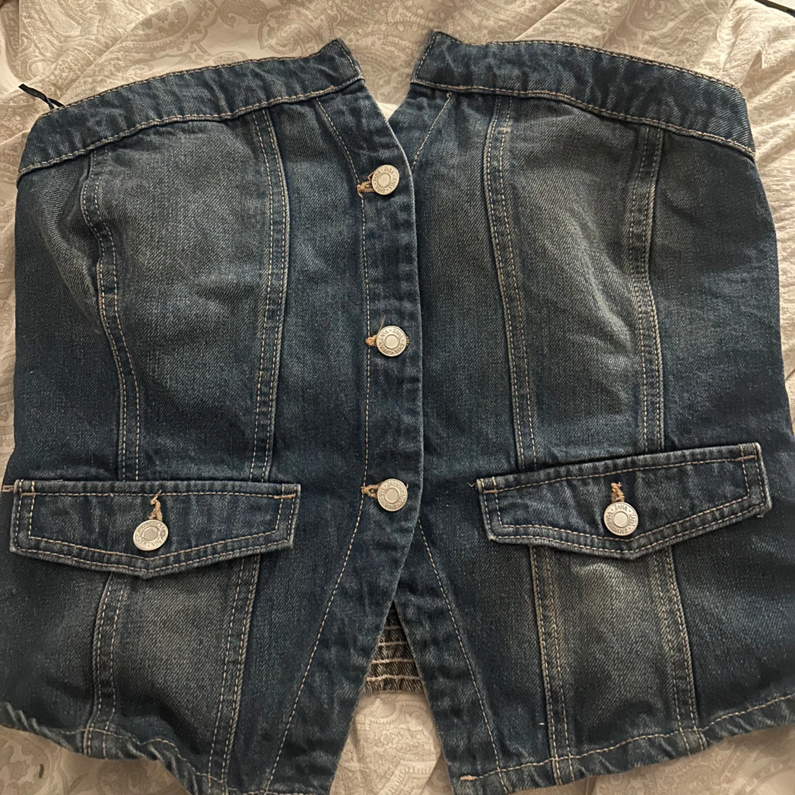 Zara slutsåld Denim topp  - 91