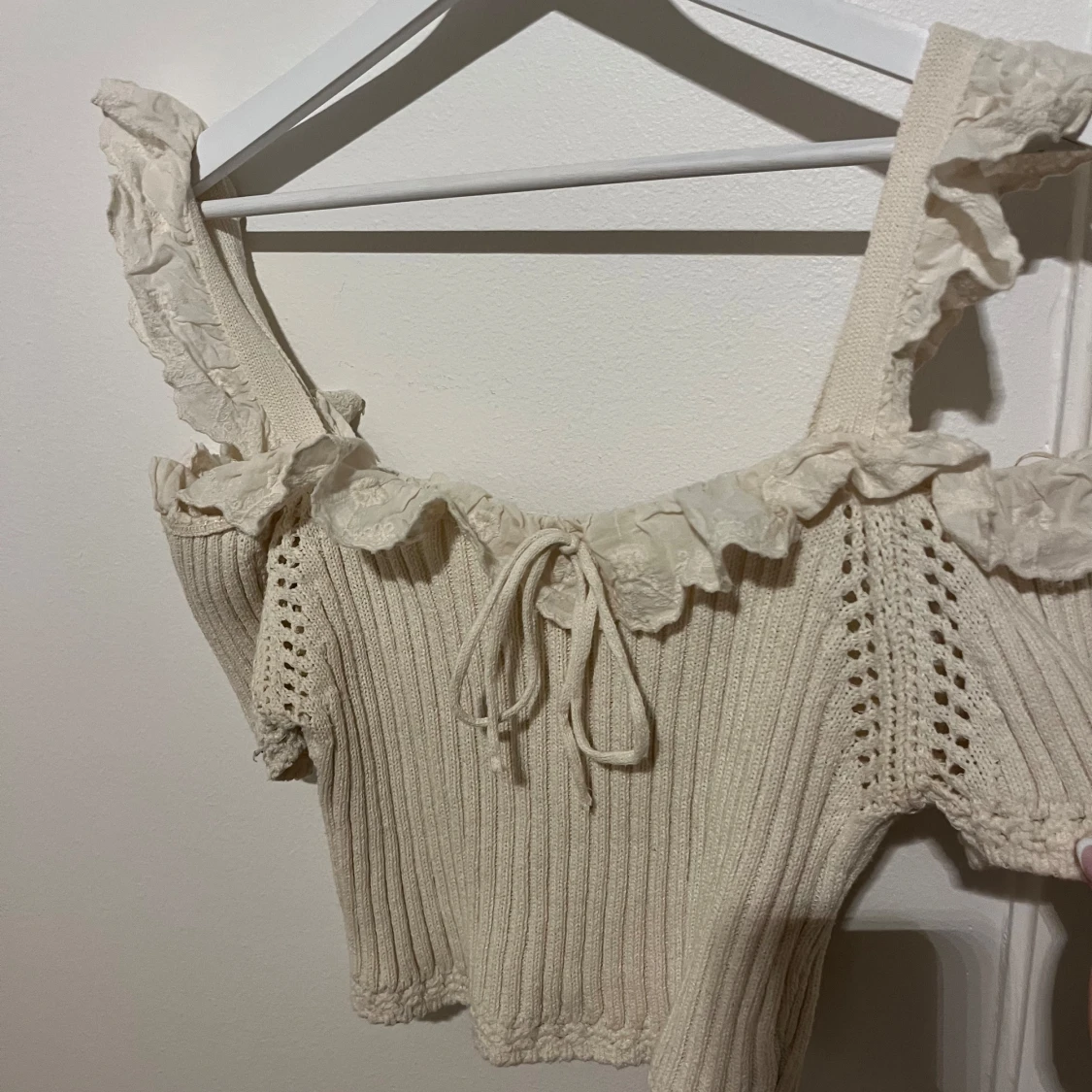 kräm vit/ beige topp