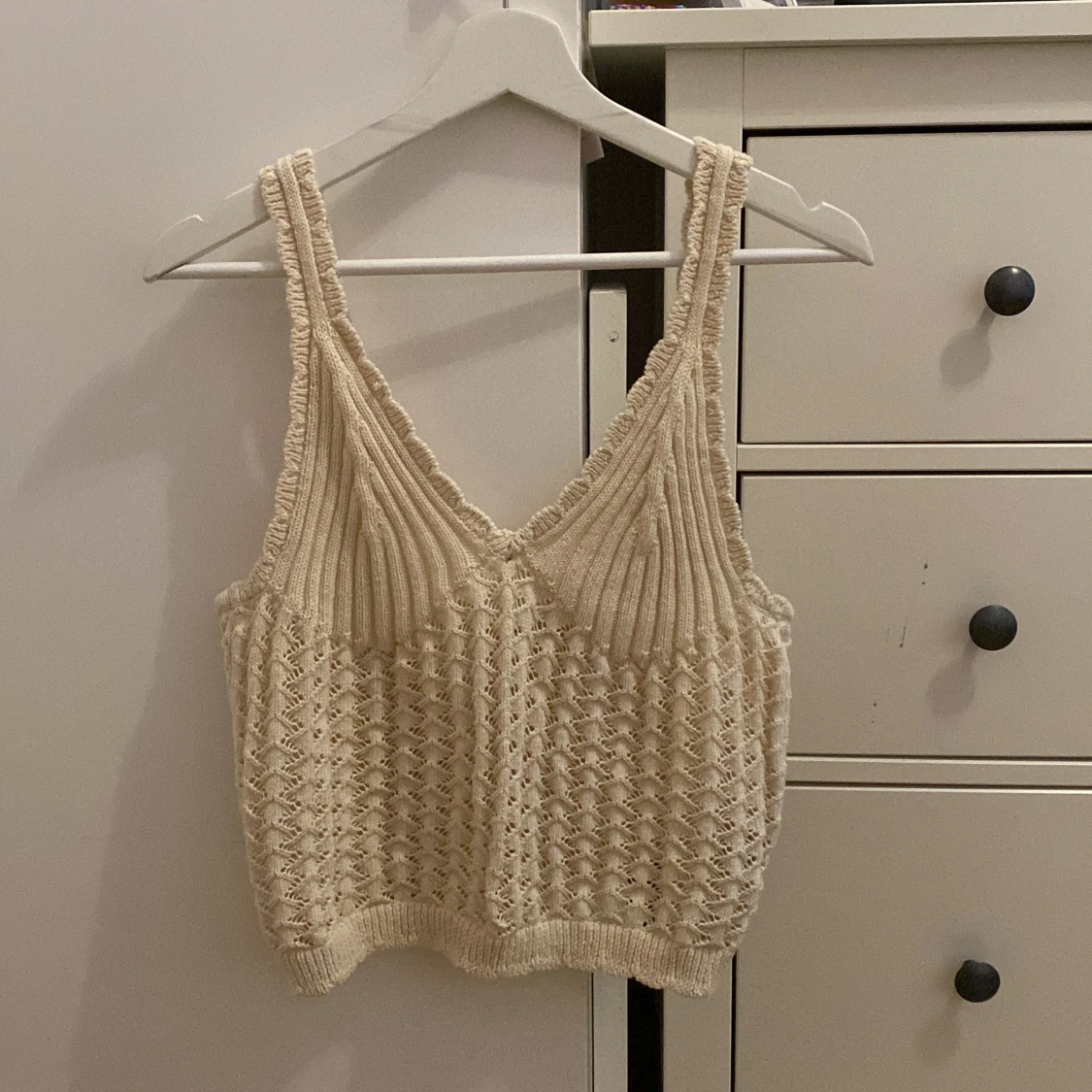 Beige stickad topp från H&M - 92