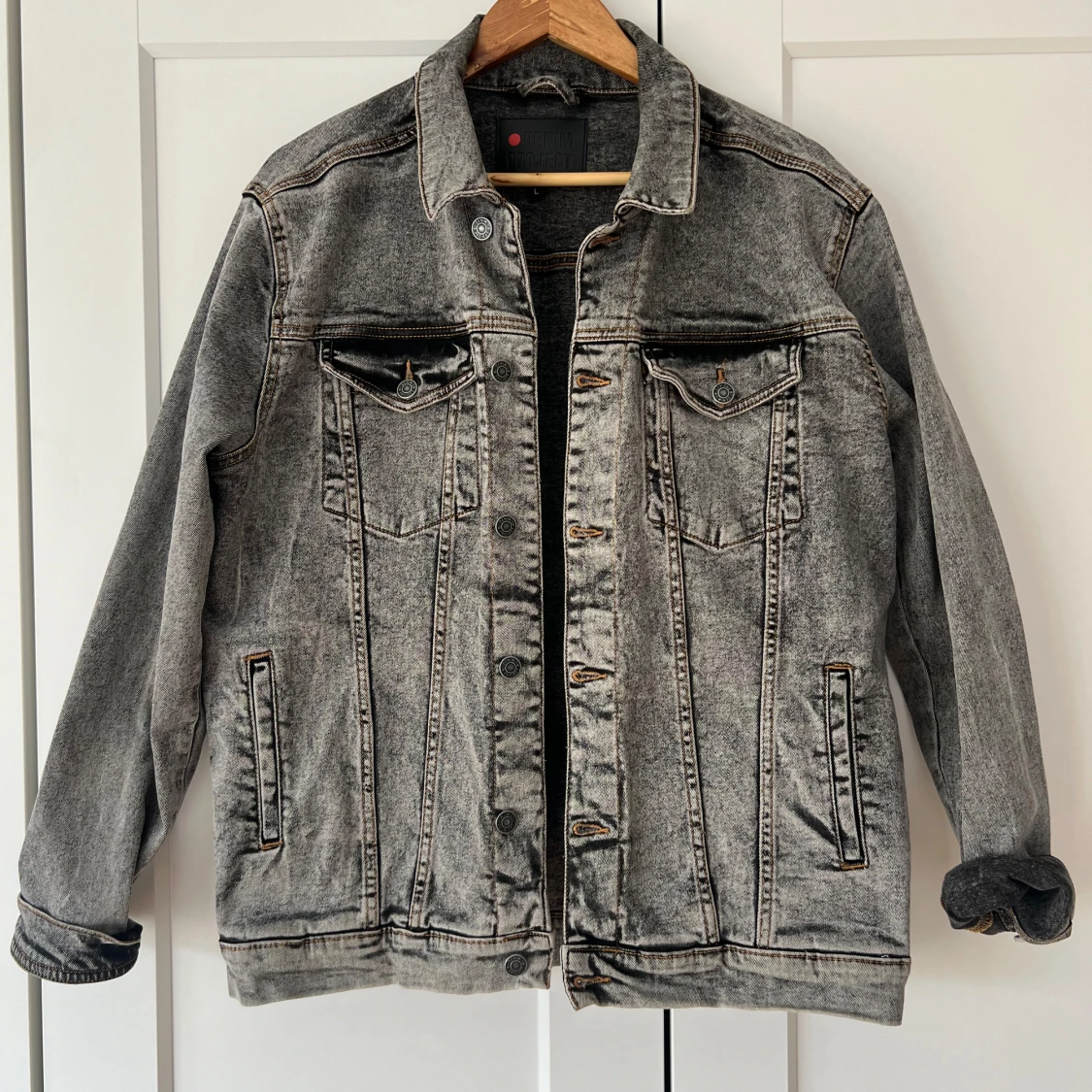 Tvättad jeansjacka grå (Kash Jacket Silver)