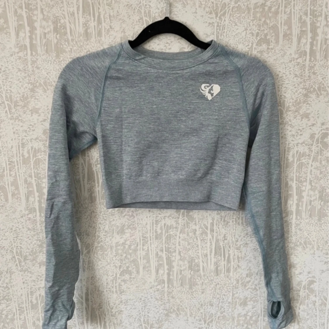 Ljusblå croppad tröja från Women's Best - 91