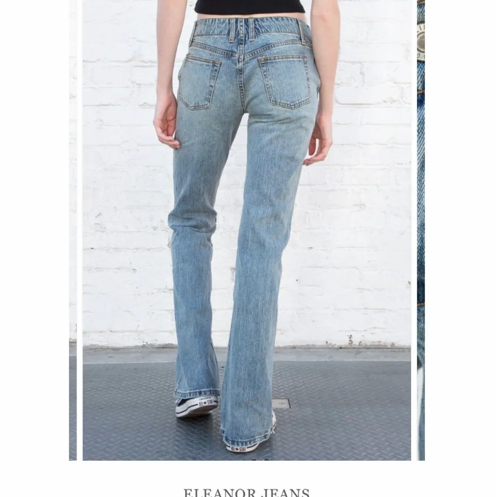 Skitsnygga jeans från Brandy melville!💕säljer pga de var lite för lågmidjade för min smak, och det skulle kosta jättemycket att skicka tillbaks då det inte är i sverige💕Därför helt nya och oanvända💕Skriv för mer bilder och köparen står för frakt!. Jeans & Byxor.