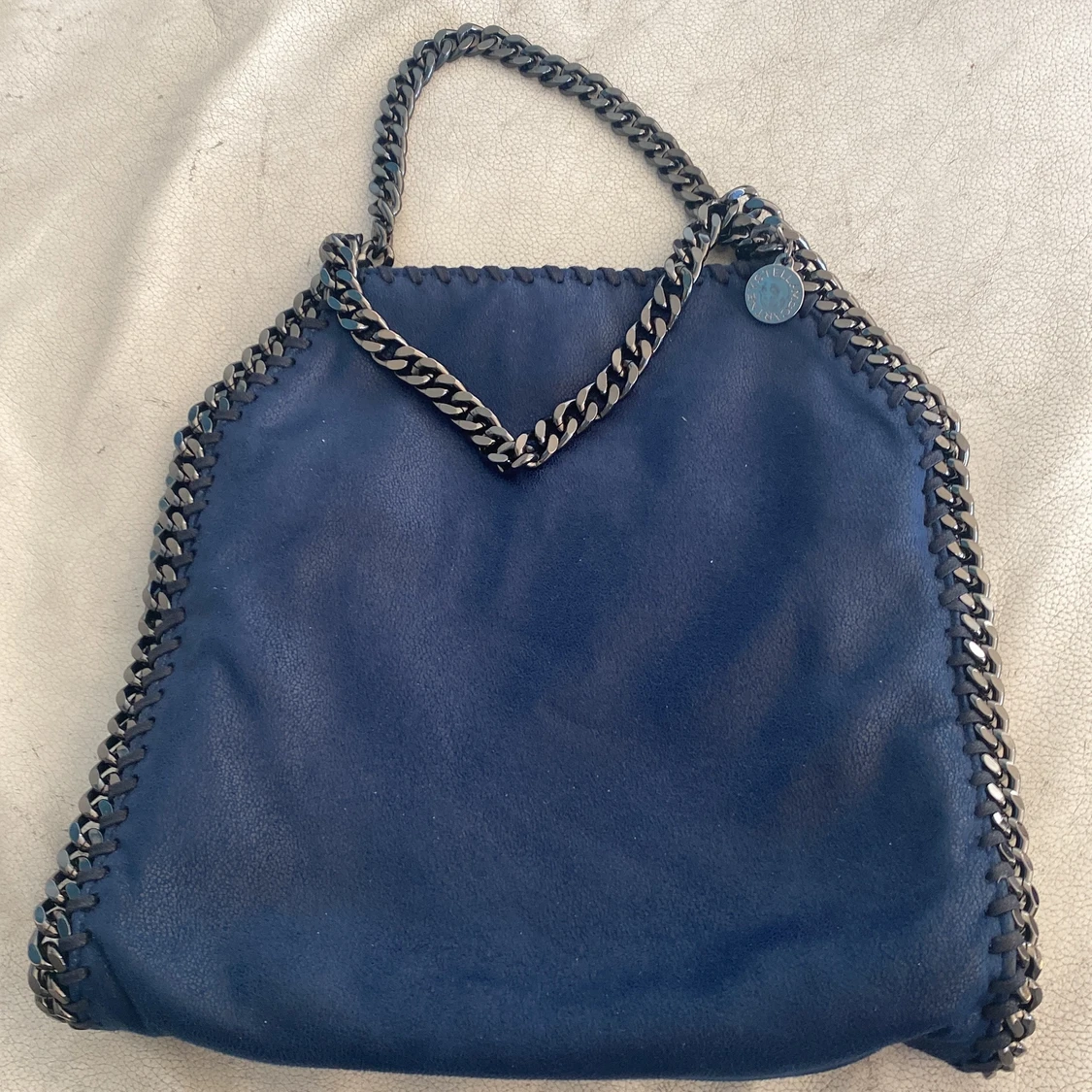 Blå stella McCartney likande väska