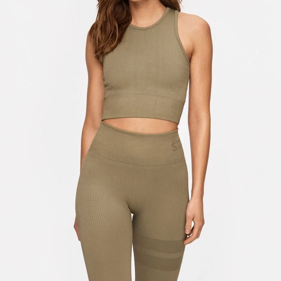 Rib seamless crop top - SMALL - 2