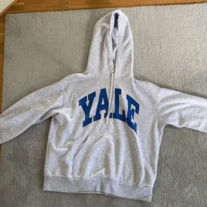 Yale hoodie från HM strl S - En snygg Yale hoodie från hm, den är väldigt skön och mysig och är perfekt nu för hösten och vintern, är i bra skick och är använd max 10 ggr. Kan stylad väldigt snyggt med ett par jeans, säljer denna för 120kr💕 (köpare står för frakt)