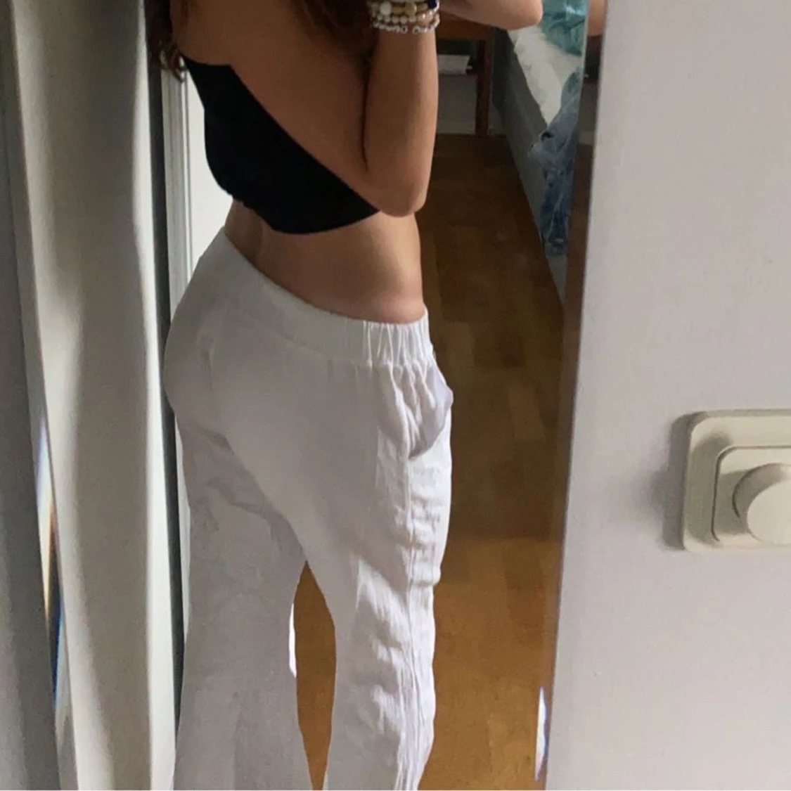 Lågmidjade linnebyxor - 90