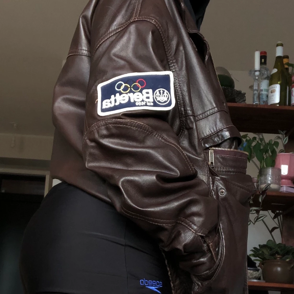 Vintagre retro läderjacka - 90