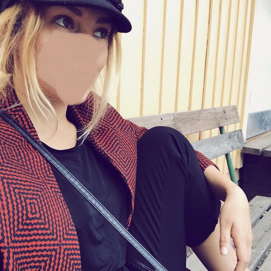 Mönstrad Kappa/innejacka med band - 91