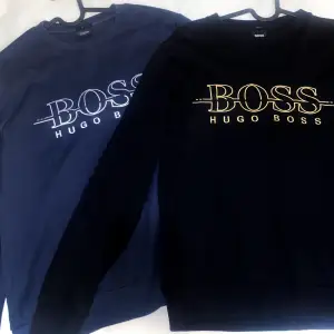 En svart/guld hugo boss tröja och en blå/silver hugo boss trjöa. Båda tröjorna är äkta och i bra material. Används 2-3 gånger. 650kr per styck.