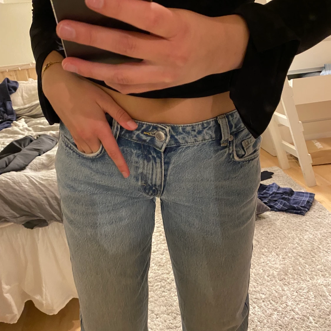 Lågmidjade jeans  - 90