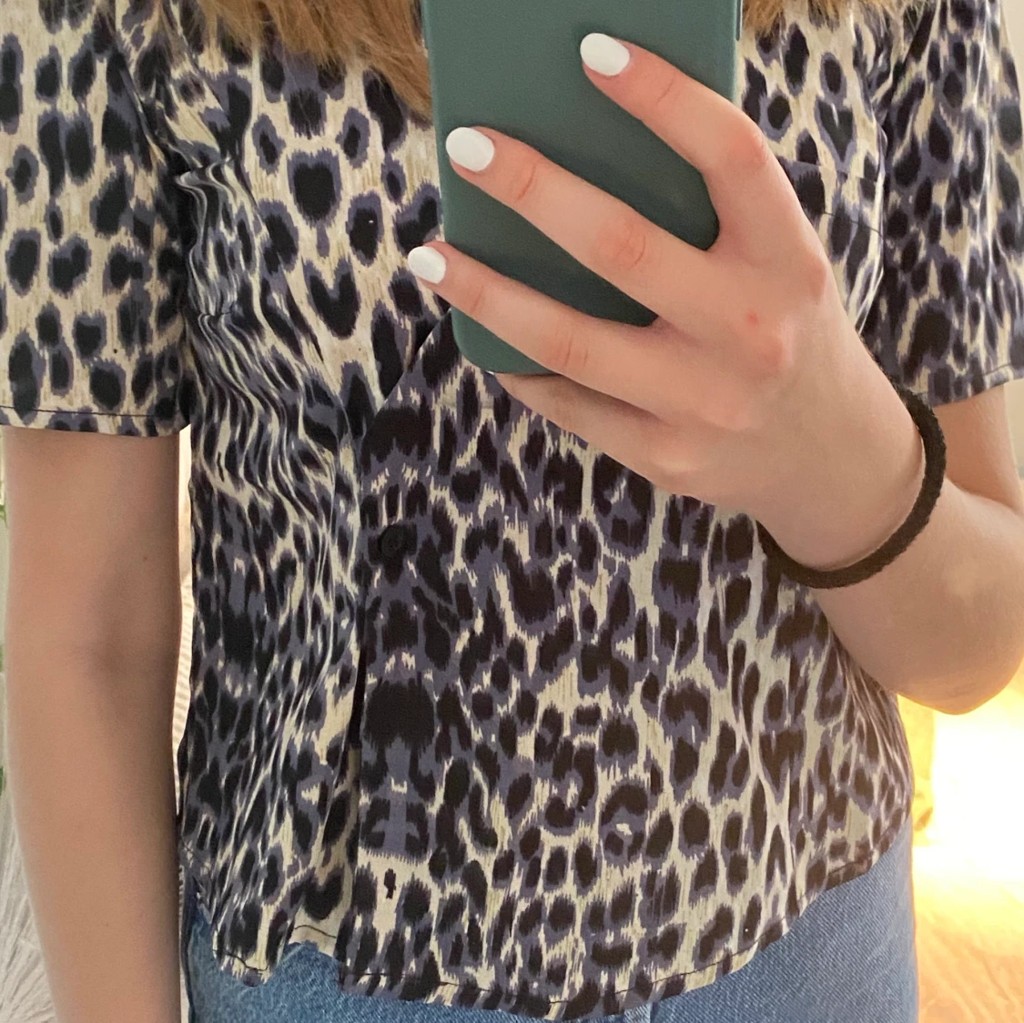 Leopardmönstrad blus