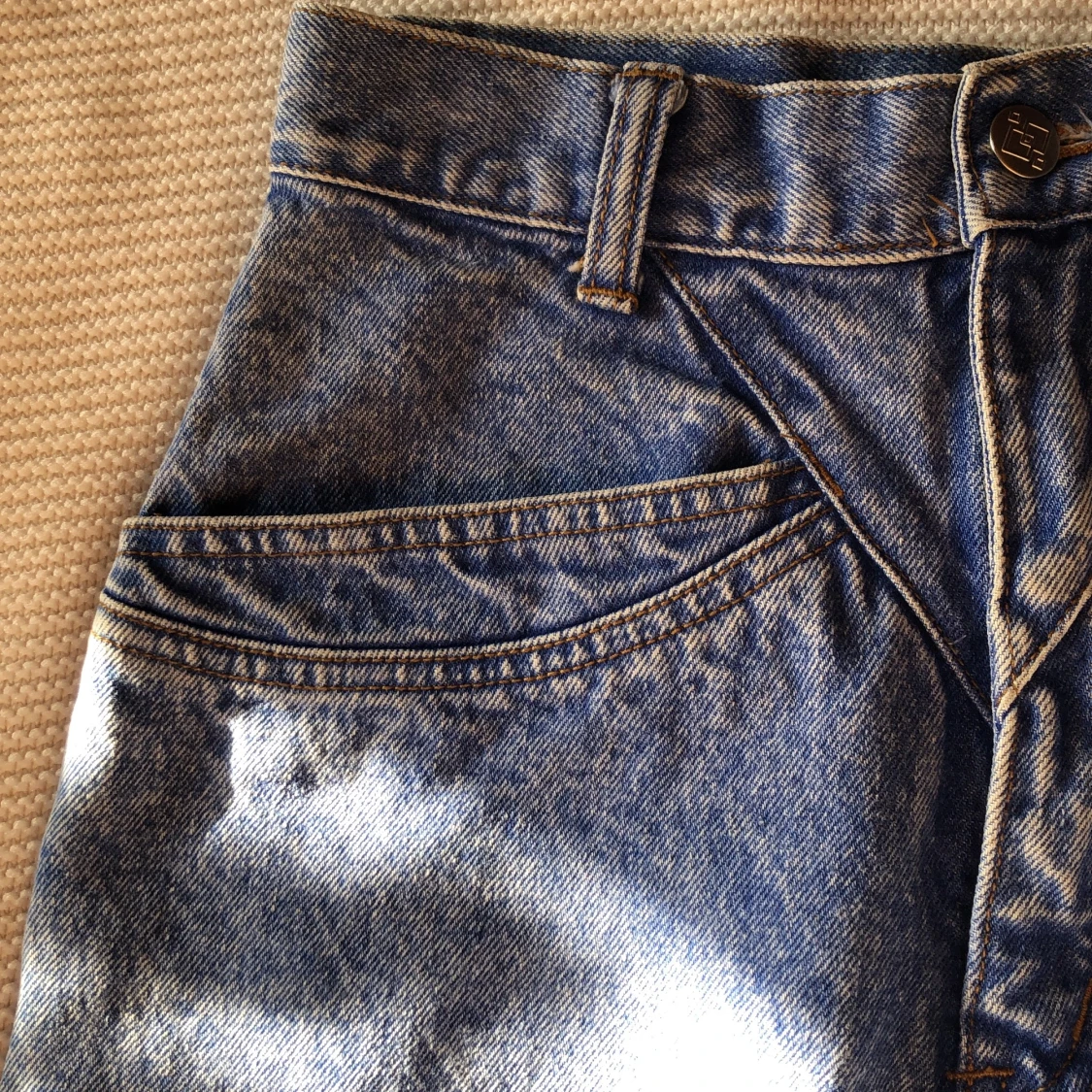 Stentvättade Blåjeans Kjol  - 91