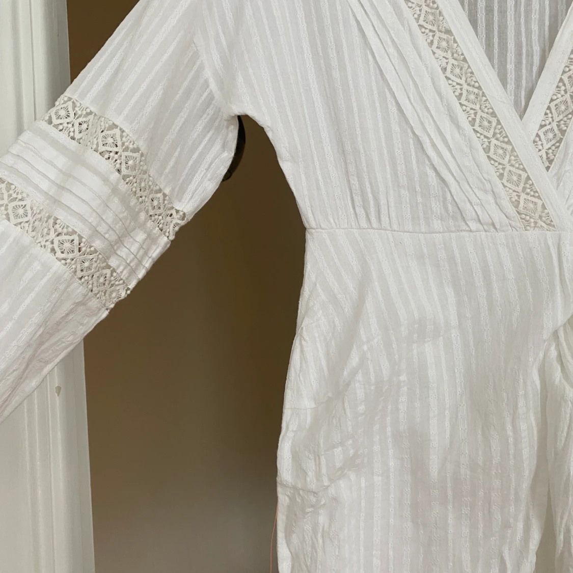 Vit klänning i linne - 90
