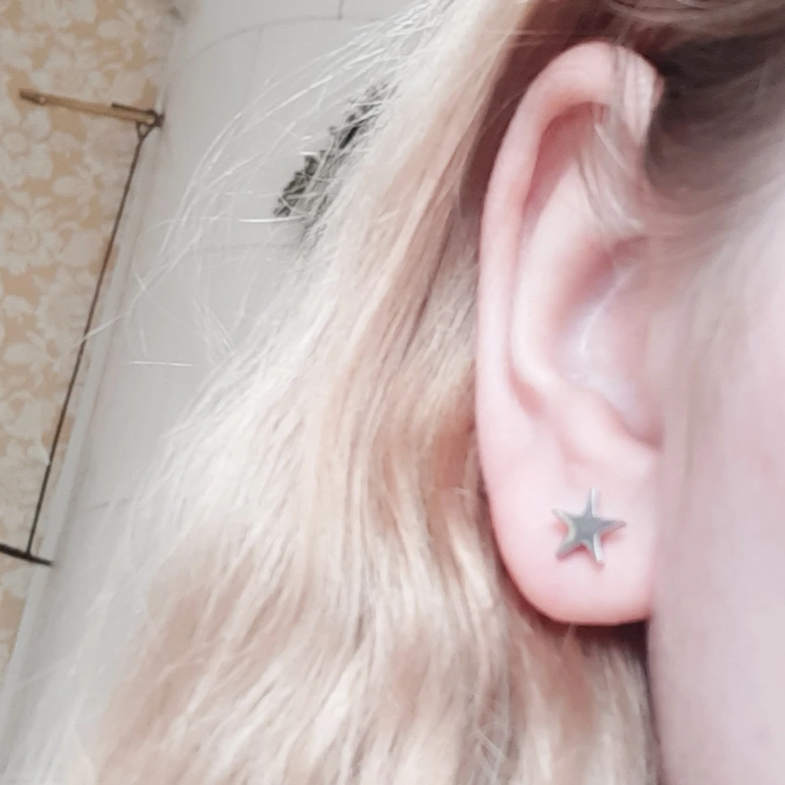 Silvriga stjärn örhängen - 90